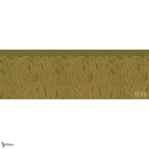Art Deco Golden Fern wallpaper in Golden Green by Iksel