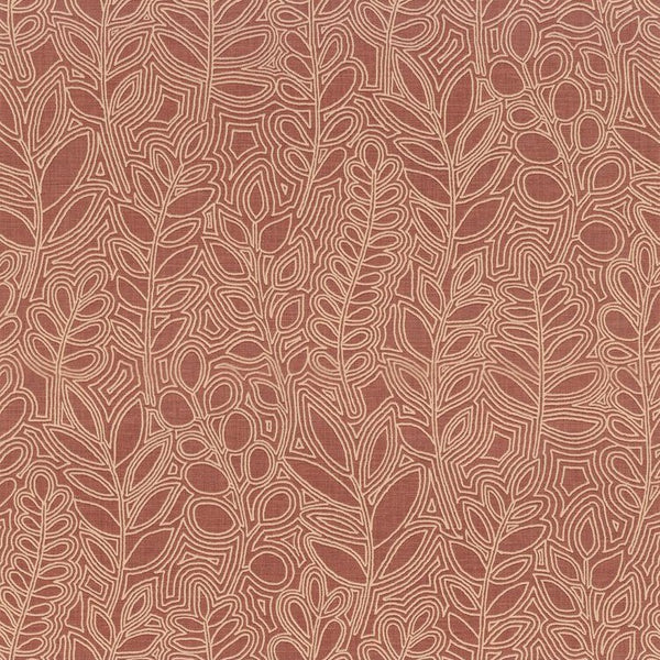 Astragale wallpaper in Terracotta by Casamance