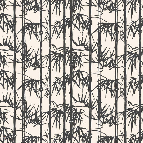 Bamboo behang in Off Black van Farrow & Ball