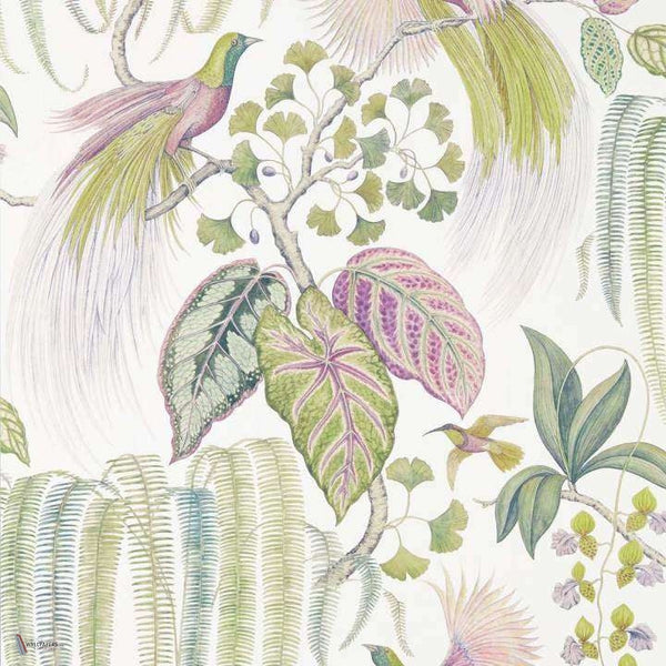 Bird of Paradise wallpaper in Orchid van Sanderson