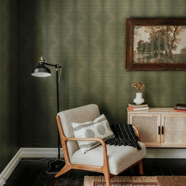 Bloom Mist papier peint en Moss Sheen de Greenland — intérieur