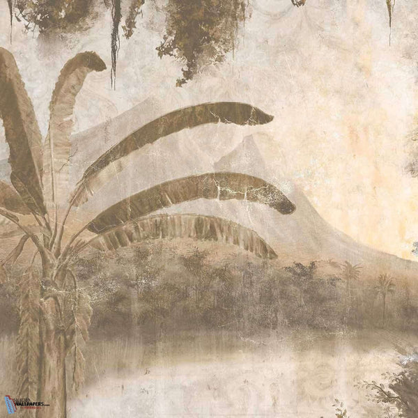Borneo wallpaper in Sepia van Texam