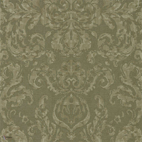 Brocatello behang in Olivine van Zoffany