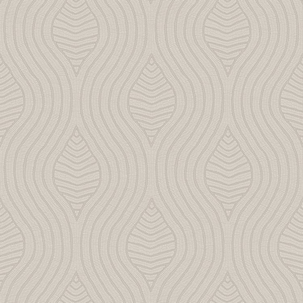 Brodelia wallpaper in Grège by Casamance