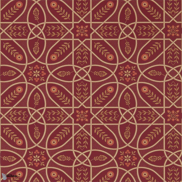 Brophy Trellis wallpaper in Russet Gold van Morris & Co