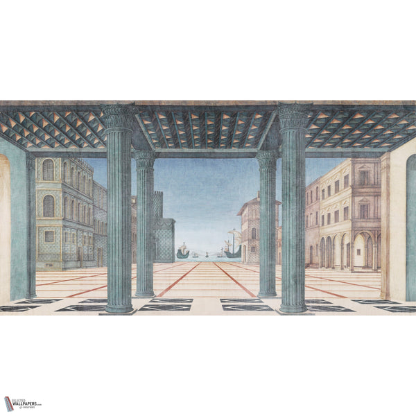 Brunelleschi Perspective wallpaper in Multicolor by Iksel