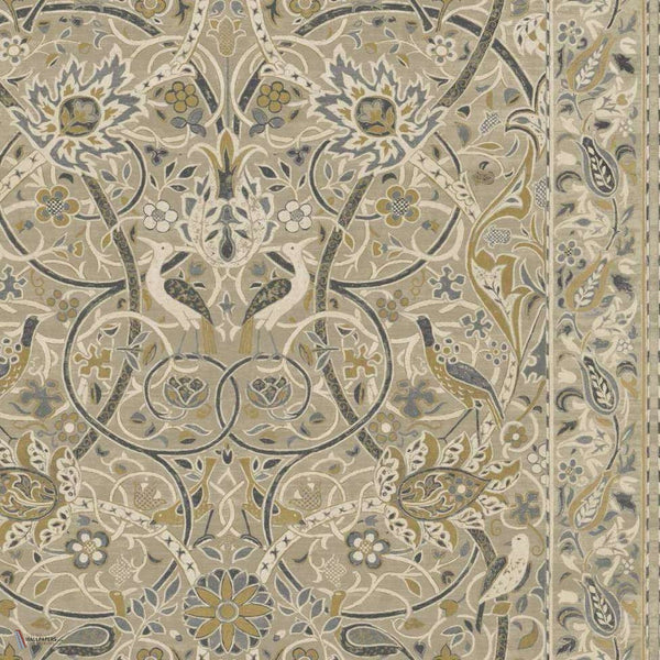 Bullerswood wallpaper in Stone/Mustard van Morris & Co