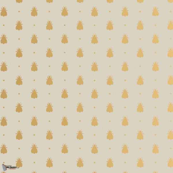 Bumble Bee behang in Shaded White van Farrow & Ball