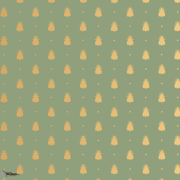 Bumble Bee behang in Suffield Green van Farrow & Ball