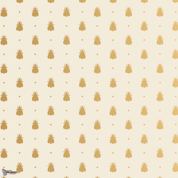 Bumble Bee behang in White Tie van Farrow & Ball