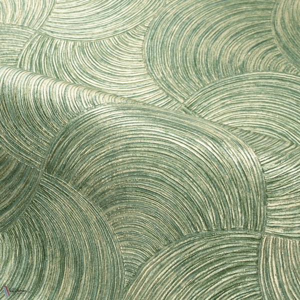 Aphelie behang in Vert Metallique van Casamance