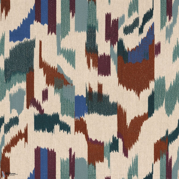 Benang fabric in Multico Bleu Sarcelle by Casamance