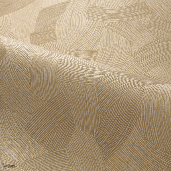 Berenice behang in Taupe/Dore van Casamance