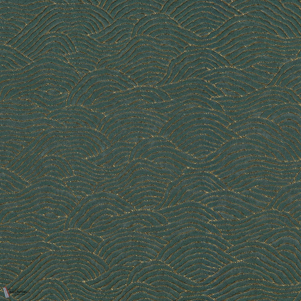 Bord De Seine fabric in Pétrole by Casamance