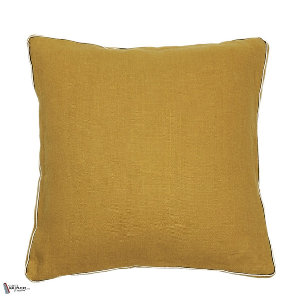 Cote Lin coussin en Ocre de Casamance