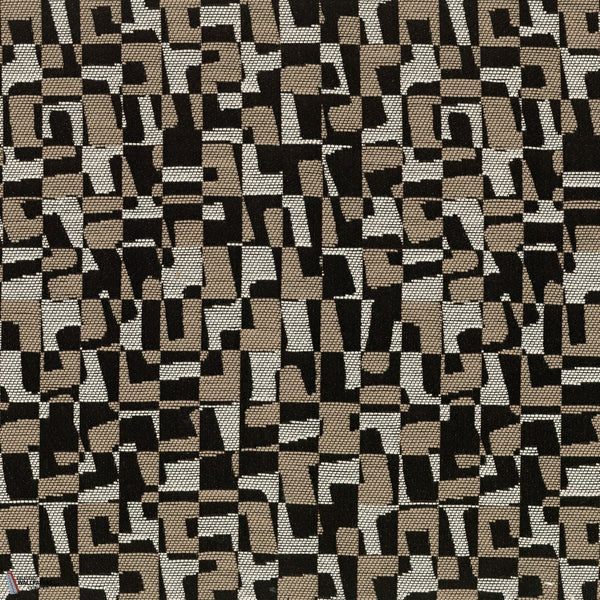 Gandin fabric in Noir by Casamance