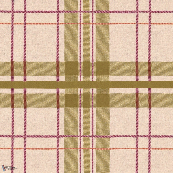 Highlands fabric in Olive Lie De Vin by Casamance