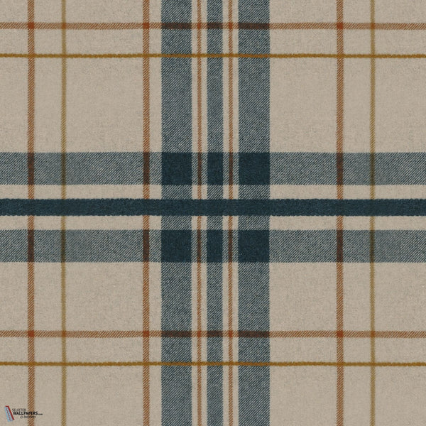 Highlands fabric in Pétrole Orange by Casamance