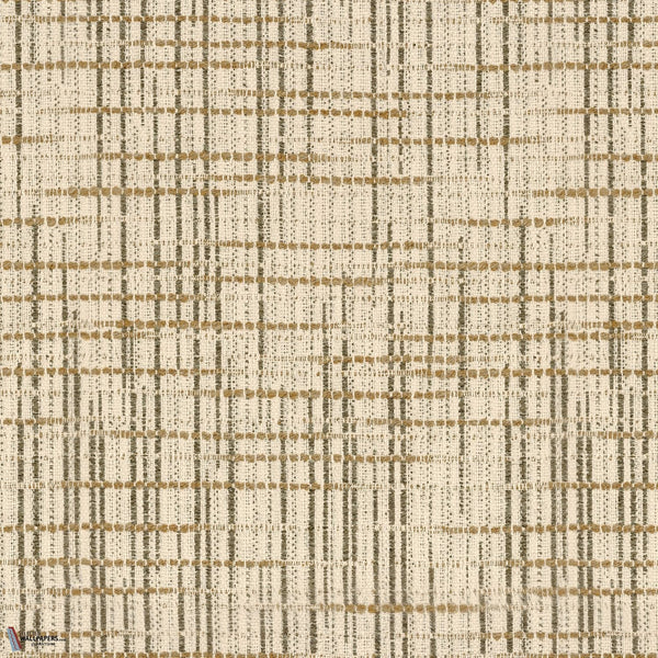 Les Tisserands fabric in Ocre Vert by Casamance