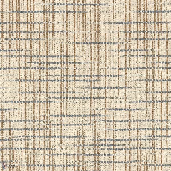 Les Tisserands fabric in Tabac Pierre Bleue by Casamance
