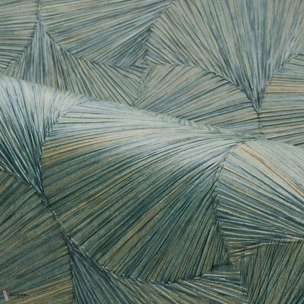Lombok wallpaper in Emeraude by Casamance