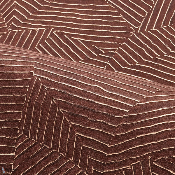 Lore wallpaper in Terracotta/Dore by Casamance