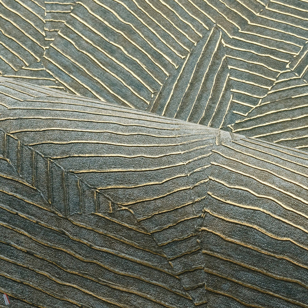Lore wallpaper in Vert Imperial Dore by Casamance
