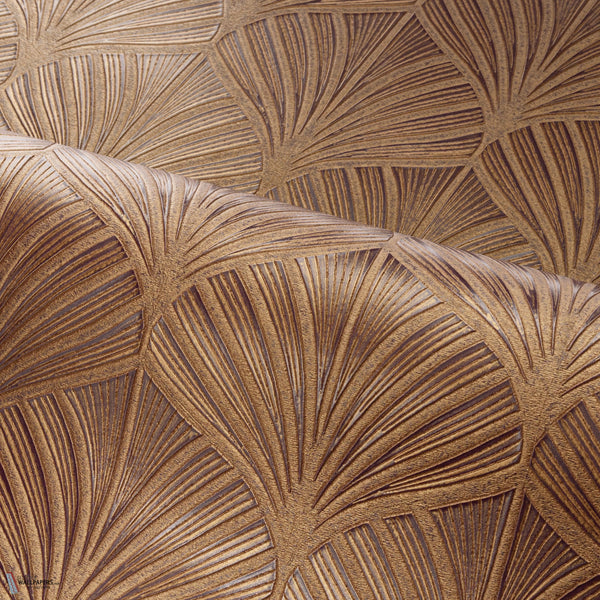 Nereides wallpaper in Aubergine/Dore by Casamance