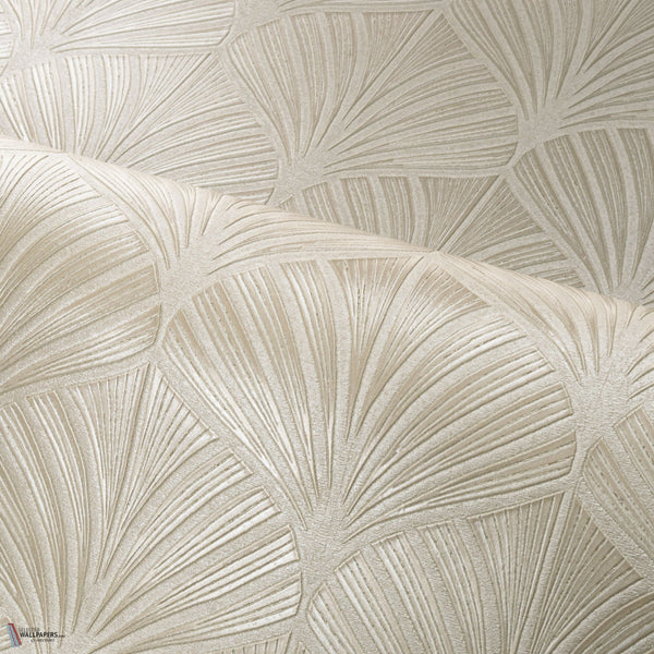 Nereides wallpaper in Taupe/Argent by Casamance