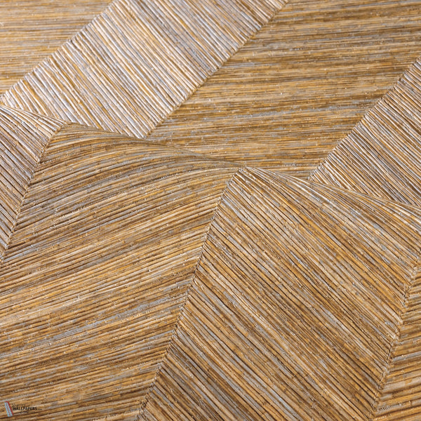 Ocotea behang in Ocre van Casamance