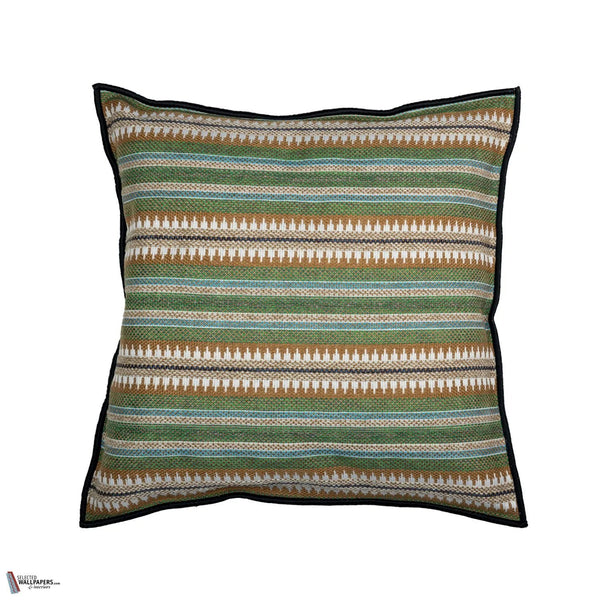 Serape coussin en Ocre Vert de Casamance