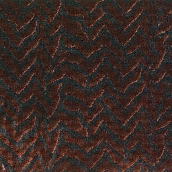 Silhouette fabric in Acajou Anthracite by Casamance