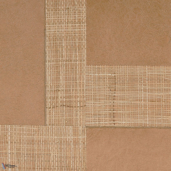 Takumi behang in Cuivre Naturel van Casamance