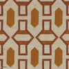TALI wallpaper in Acajou / Orange Cannelle van Casamance