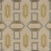 TALI wallpaper in Bleu Glacier / Jaune Beurre van Casamance