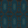 TALI wallpaper in Cognac / Bleu Sarcelle van Casamance