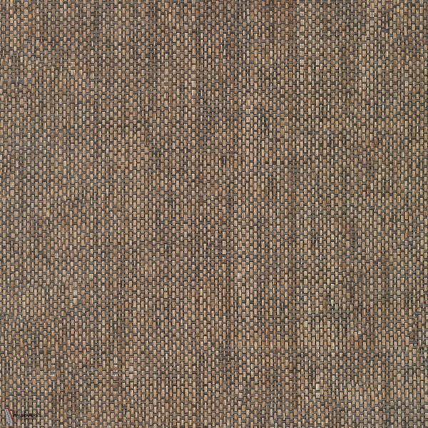 Tramis wallpaper in Noisette Carbonne by Casamance