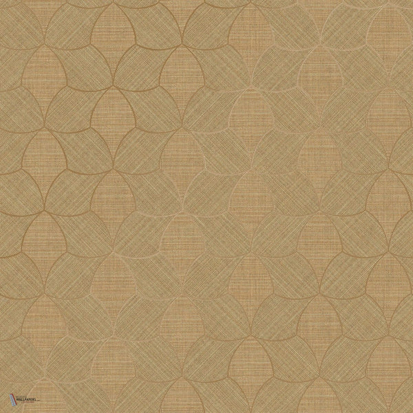 Tressana papier peint en Camel/Dore de Casamance