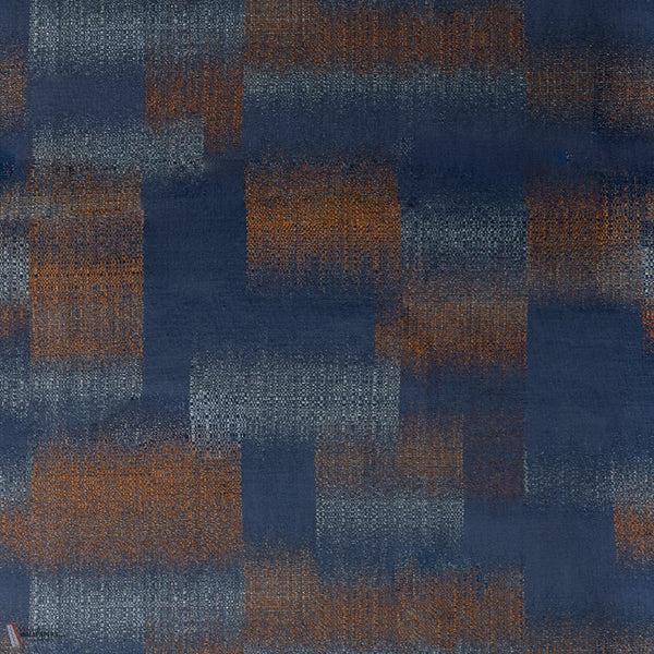 Turenne fabric in Marine Acajou by Casamance