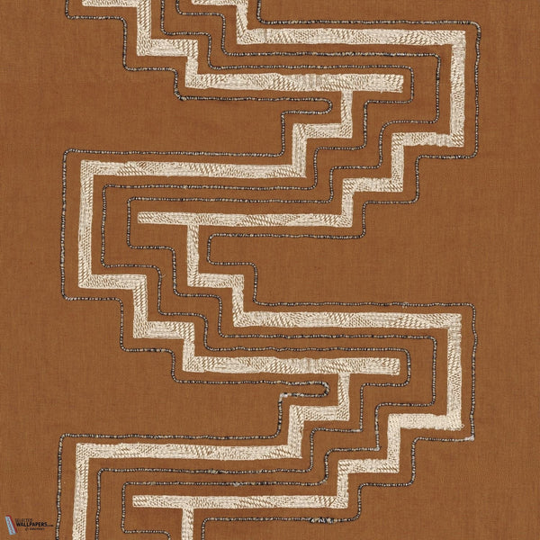 Uluwatu fabric in Orange Cannelle by Casamance