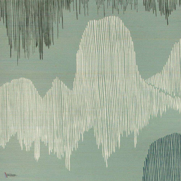 Cascadia behang in Teal van Kelly Wearstler