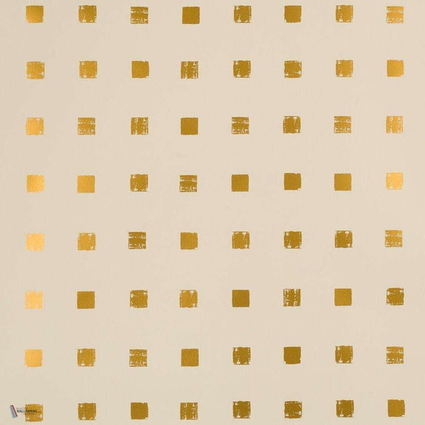 Chalet behang in Ivory Gold van Kelly Wearstler