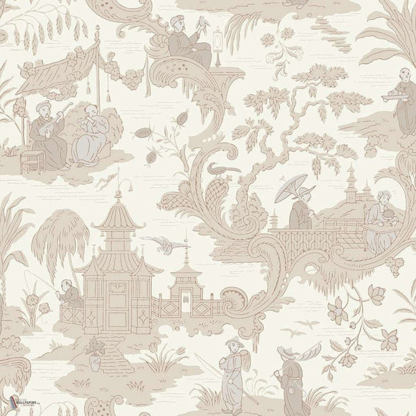 Chinese Toile wallpaper in Parchment van Cole & Son