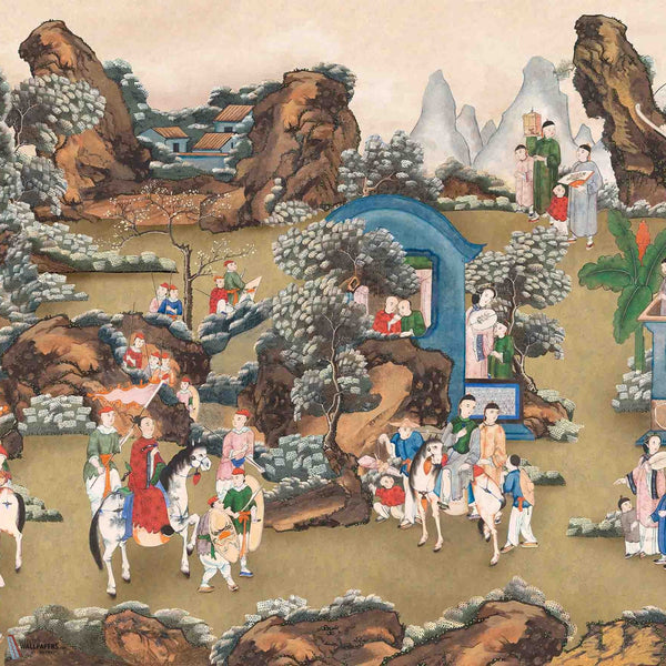 Chinese Suite behang van Iksel — Original, detail