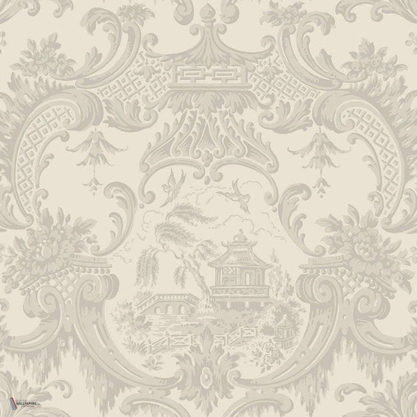 Chippendale China behang in Stone van Cole & Son