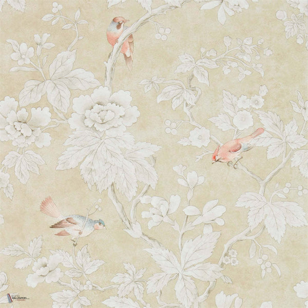 Chiswick Grove wallpaper in Gold van Sanderson