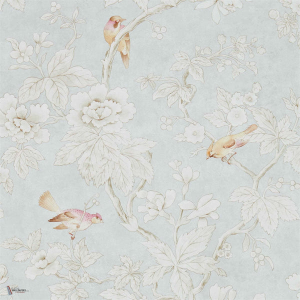 Chiswick Grove wallpaper in Silver van Sanderson