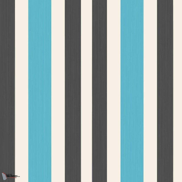Chromatic Stripe behang in Off Black van Farrow & Ball