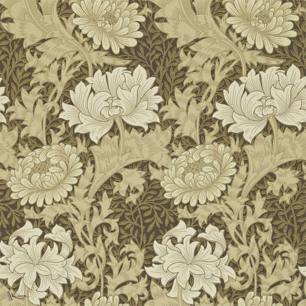 Chrysanthemum wallpaper in Bullrush van Morris & Co
