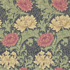 Chrysanthemum wallpaper in Indigo van Morris & Co